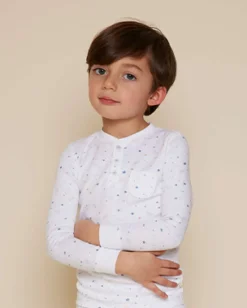 Star & Crown Pajama in Child Blue