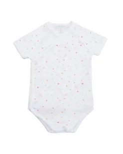 Star & Crown Pima Cotton Wrap Onesie in Pink