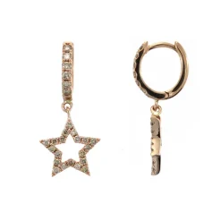 Star Charm Earrings, Pair