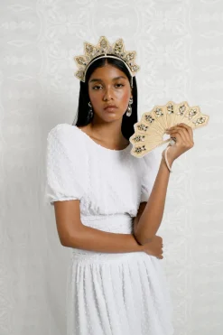 Star Shaped Iraca Jaipur Mirror Headpiece