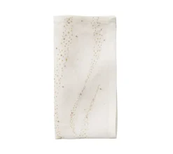 Star Spray Napkin in White & Gold & Silver, Set of 4