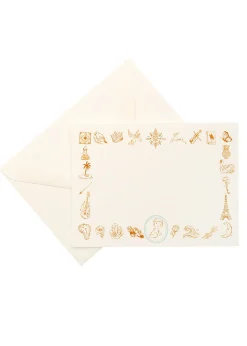 Stationery Card Set with Book in Orange