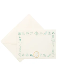 Stationery Card Set with Book in Blue