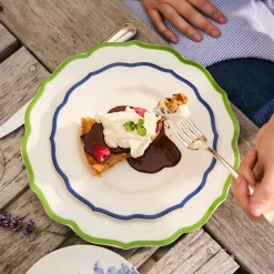 Stella Scalloped Blue Salad Plate