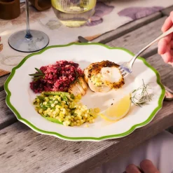 Stella Scalloped Verde Dinner Plate