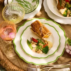 Stella Scalloped Verde Salad Plate