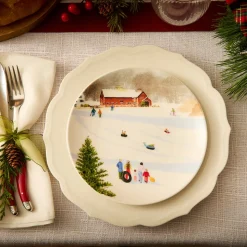 Stella Scalloped White Dinner Plate