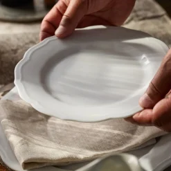 Stella Scalloped White Salad Plate