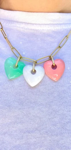 Stone Heart Charm