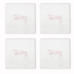 Stork Cocktail Napkins, Set of 4