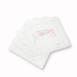 Stork Cocktail Napkins, Set of 4