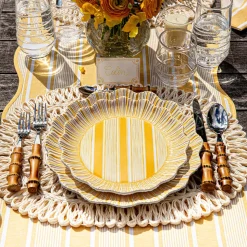 Straw Loop Oval Placemat in Whitewash