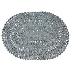 Straw Loop Oval Placemat in Chambray