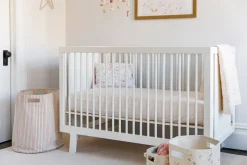 Striped Crib Sheet in Stripes Away Sea