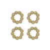 Striped Napkin Rings in Tobacco, Set of 4
