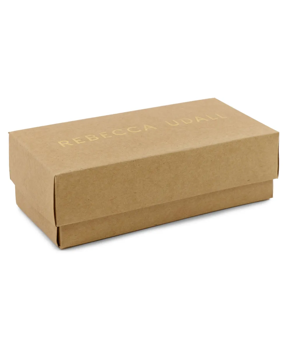 Striped Napkin Rings in Taupe, Set of 4