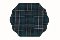 Stucco Green Tartan Napkin and Placemat, Set of 2