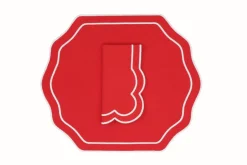Stucco Red Linen Napkin and Placemat, Set of 2