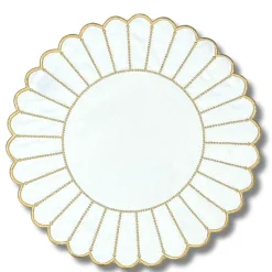 Studio Collection in Linen: Pippa Placemat in White/Gold, Set of 4