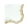 Studio Collection Lillian Napkin in White/Gold, Set of 4