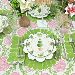Studio Collection: Pippa Placemat in Green & White, Set of 4