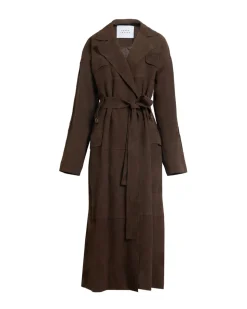 Suede Clayton Coat in Chocolate