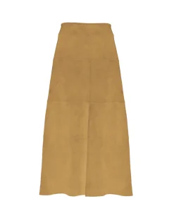 Suede Hudson Skirt in Camel