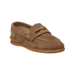 Suede Penny Loafer Toffee Brown