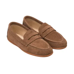 Suede Penny Loafer Toffee Brown