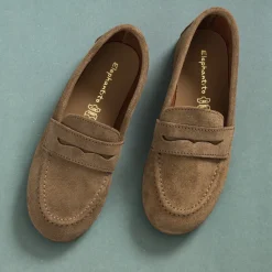 Suede Penny Loafer Toffee Brown