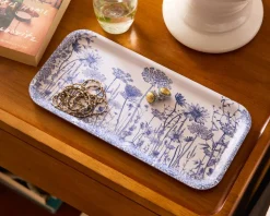 Summer Blues Small Rectangular Birchwood Tray