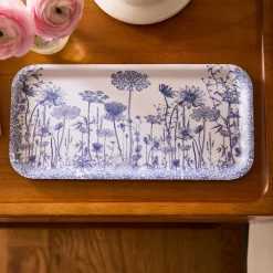 Summer Blues Small Rectangular Birchwood Tray