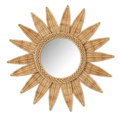 Sunburst Wicker Wall Mirror