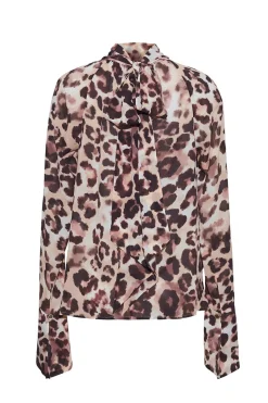 Sundance Top in Abstract Cheetah Ivory