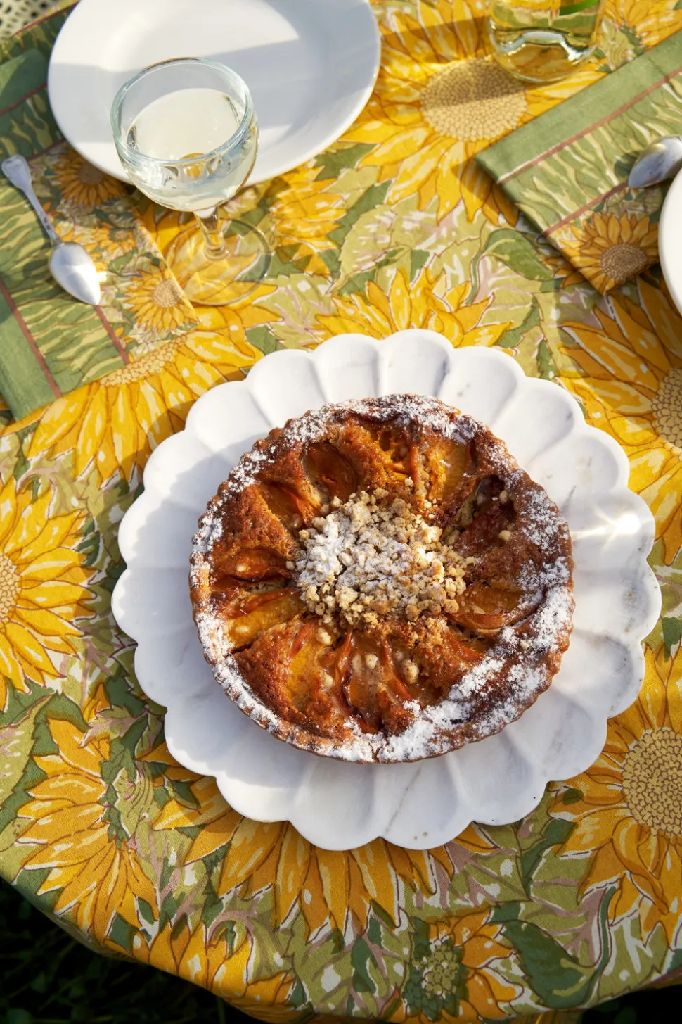 Sunflower Napkins in Yellow & Green, Set of 6