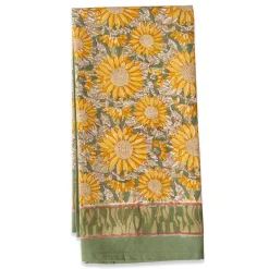 Sunflower Tea Towels Yellow & Green, Set of 3