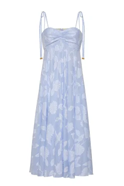 Sunray Dress in Floral Clip Jacquard