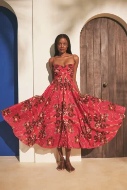 Sunray Dress in Gemma Scarf Pink