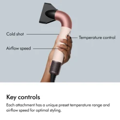 Supersonic R Precision Hair Dryer in Pink & Rose Gold