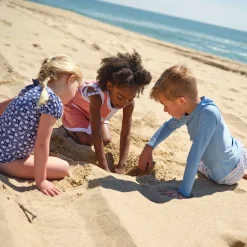 Surfside Blue Seersucker Rashguard