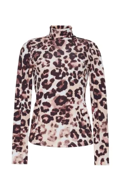Suzie Top in Abstract Cheetah Ivory