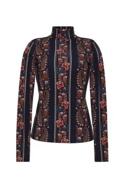 Suzie Top in Paisley Trail Black