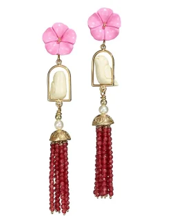 Swingers Earring in Bubble Pink, White, & Red