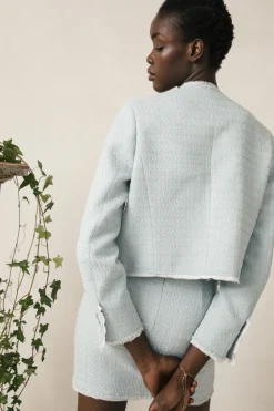 Sydney Skirt in Blue Tweed