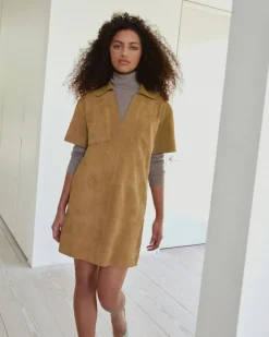 Tabby Dress in Camel