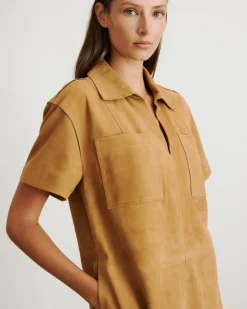 Tabby Dress in Camel