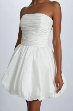 Taffeta Ruched Mini Dress