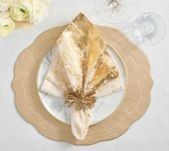 Tailored Placemats in Gold, Set of 4