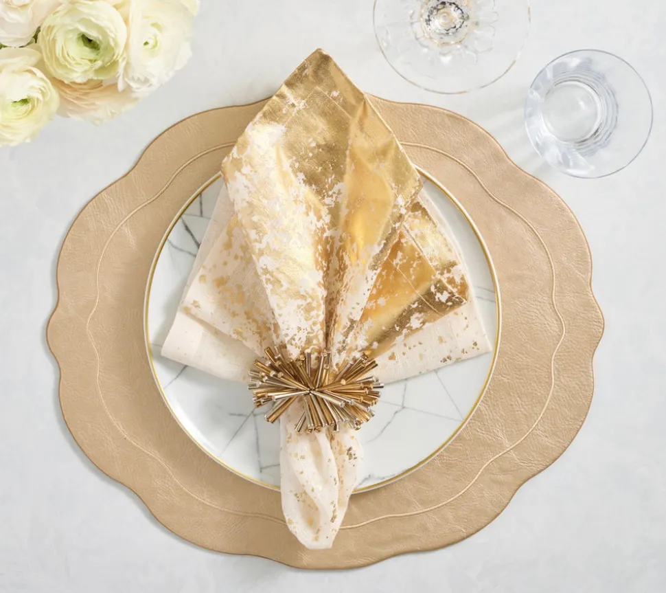 Tailored Placemats in Gold, Set of 4