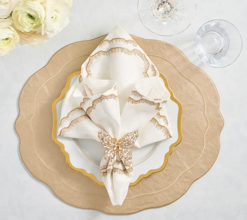 Tailored Placemats in Gold, Set of 4